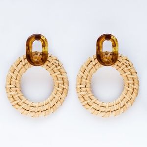 Cleo Rattan Hoops